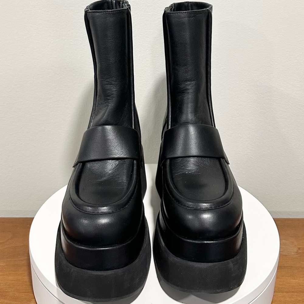 🌹PALOMA BARCELO🌹 Mika Platform Bootie Black Size: 37 - Picture 5 of 14